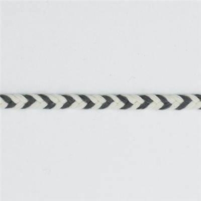 TRESSE PLATE CHEVRONS COTON GRIS - ECRU - LA BOBINE DE 10 M