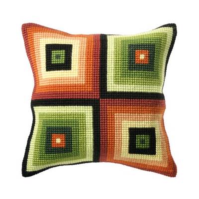 COUSSIN PT DE CROIX EN KIT 40 X 40 CM - CARRÉS