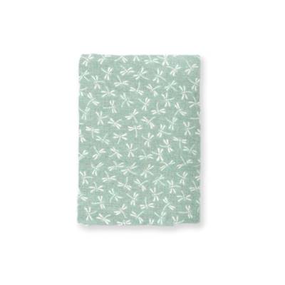 COUPON TISSU JAPONAIS 50 X 55 CM - LIBELLULES TURQUOISE