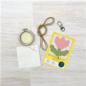 MINI KIT POINT DE CROIX - TULIPE DANS MES PENSEES