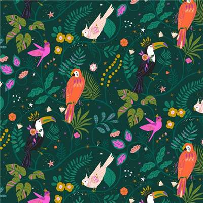 TISSU DASHWOOD STUDIO - JUNGLE LUXE 2234 - COTON+METAL - 110 CM 