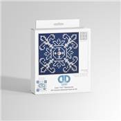 KIT BRODERIE DIAMANT - BLANC SUR BLEU