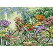 KIT BRODERIE DIAMANT - PROMENADE A VELO AU MARCHE AUX FLEURS