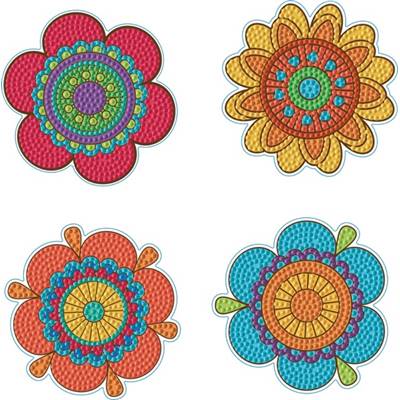 KIT BRODERIE DIAMANT 4 SOUS-VERRES - HIPPY BRIGHTS