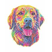 KIT BRODERIE DIAMANT NEON NOIR - GOLDEN RETRIEVER