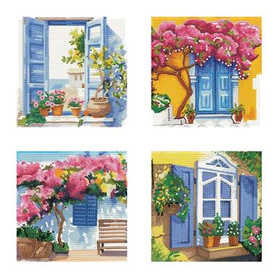 KIT BRODERIE DIAMANT MINI DOTZ - REVES MEDITERRANEENS - PACK DE 4 