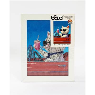 KIT BRODERIE DIAMANT DOTZ - CONVERTIBLE CAT AVEC CADRE