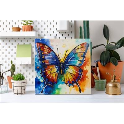 KIT BRODERIE DIAMANT DOTZ - BUTTERFLY FLIGHT AVEC CADRE