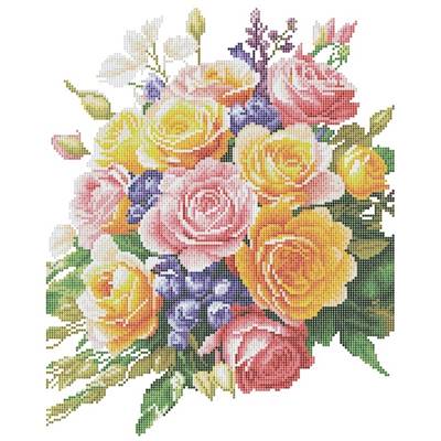 KIT BRODERIE DIAMANT DOTZ - BLOOMING JOY AVEC CADRE