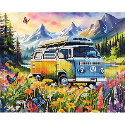 KIT BRODERIE DIAMANT DOTZ - COUNTRYSIDE JOURNEY AVEC CADRE