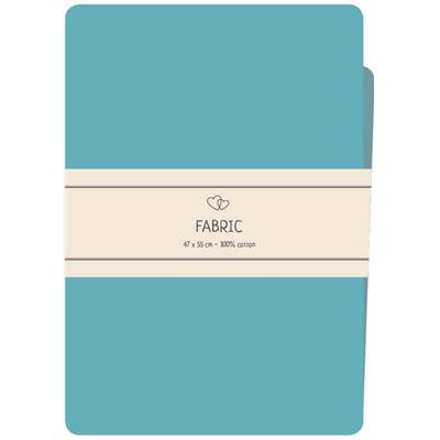 COUPON TISSU IMPRIME 100% COTON - FAT QUARTER 47X55 CM - BLEU MOYEN