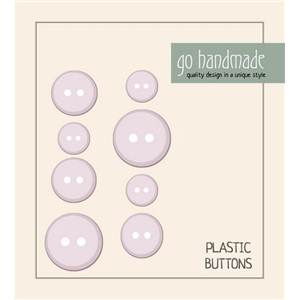 CARTE 8 BOUTONS PLASTIQUE ASSORTIS 11-15-20 MM - BEIGE