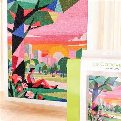 KIT CANEVAS COMPLET - DESSIN 40 X 50 CM - PARC AU CREPUSCULE
