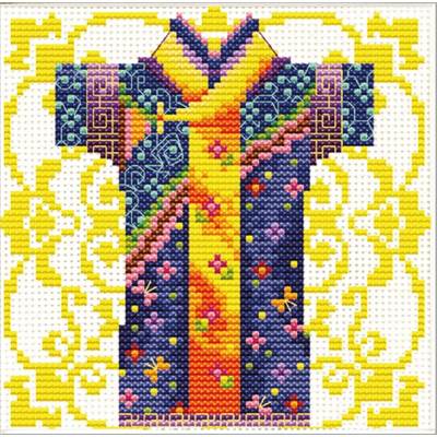NO COUNT CROSS STITCH - KIMONO BLEU POUR MONSIEUR