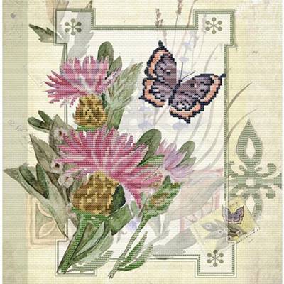 NO COUNT CROSS STITCH - THISTLE BOUQUET