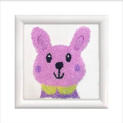 KIT PUNCH NEEDLE LADYBIRD MON COPAIN LE LAPIN - AVEC CADRE