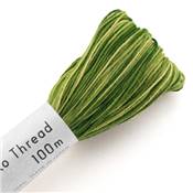 FIL SASHIKO DEGRADE - COL 155 - VERT - LOT DE 3 ECH. DE 100 M