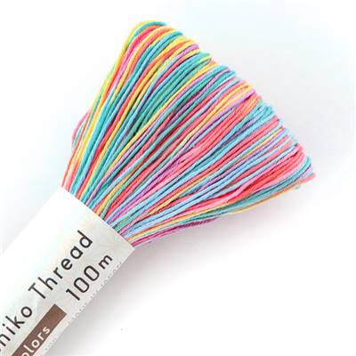 FIL SASHIKO DEGRADE - COL 306 - MULTICOLORE - LOT 3 ECH. DE 100 M