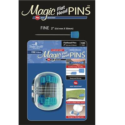 EPINGLES A QUILTER A TETE PLATE "FINE" MAGIC PINS - BOITE DE 100 