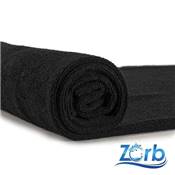 SUPER ABSORBANT ZORB® TERRY MICROFIBRE - ANTIMICR. - 157CM - NOIR