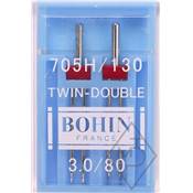 AIGUILLES MACHINE BOHIN TALON PLAT - DOUBLE TWIN - AM705 3.0/80