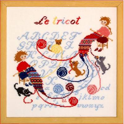 DIAGRAMME POINT DE CROIX ABC COLLECTION - LE TRICOT