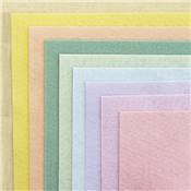 PACK GUIMAUVE 9 COLORIS DE FEUTRINE 15x15cm EN CAMAIEUX