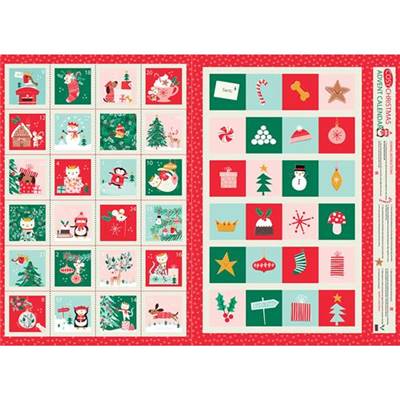 TISSU DASHWOOD STUDIO - COSY CHRISTMAS ADVENT 2263 - COTON - 110 CM