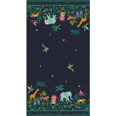TISSU DASHWOOD STUDIO - JUNGLE LUXE 2233 - COTON+METAL - 110 CM 
