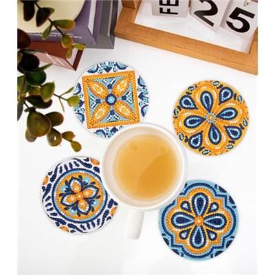 KIT BRODERIE DIAMANT 4 SOUS-VERRES - PORTUGUESE TILES