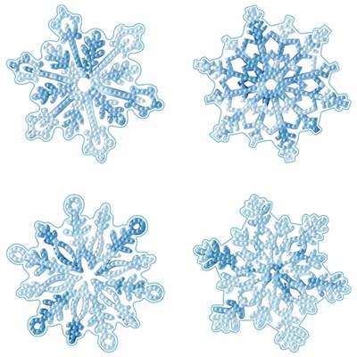 KIT BRODERIE DIAMANT 4 SOUS-VERRES - SNOWFLAKES