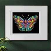 KIT BRODERIE DIAMANT NEON NOIR - BUTTERFLY