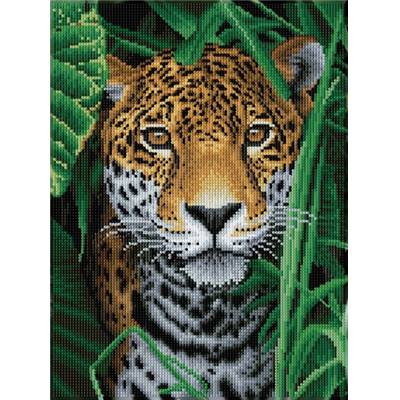KIT BRODERIE DIAMANT DOTZ - JAGUAR JUNGLE AVEC CADRE