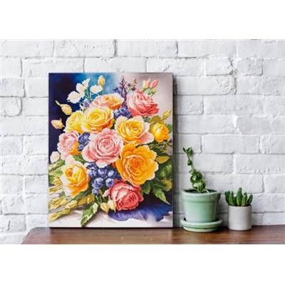 KIT BRODERIE DIAMANT DOTZ - BLOOMING JOY AVEC CADRE
