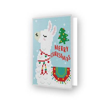 CARTE DE VOEUX DIAMOND DOTZ - MERRY CHRISTMAS LLAMA