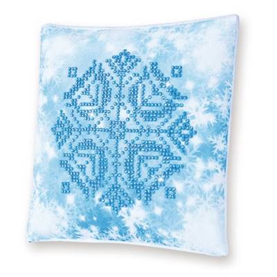 KIT BRODERIE DIAMANT COUSSIN NOEL - LE FLOCON DE NEIGE 