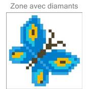 KIT BRODERIE DIAMANT - PAPILLON ETINCELANT - LIVRE AVEC CADRE