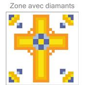 KIT BRODERIE DIAMANT - CROIX D'OR