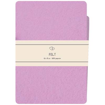 COUPON FEUTRINE POLYESTER 50 X 70 CM - ROSE PALE