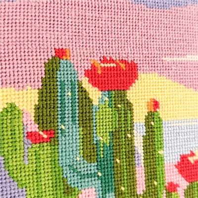 CANEVAS IMPRIME BLANC - DESSIN 20 X 30 CM - LE RIVAGE DES CACTUS