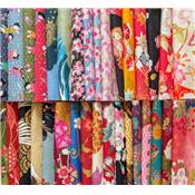LIASSE ECHANTILLONNAGE 33 TISSUS JAPONAIS NAKA - 25 X 20 CM ENVIRON