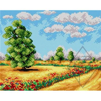 CANEVAS ANTIQUE 24 X 30 CM - CAMPAGNE AU PRINTEMPS