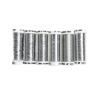 PACK 6 BRODERIE METALLISEE - ARGENT