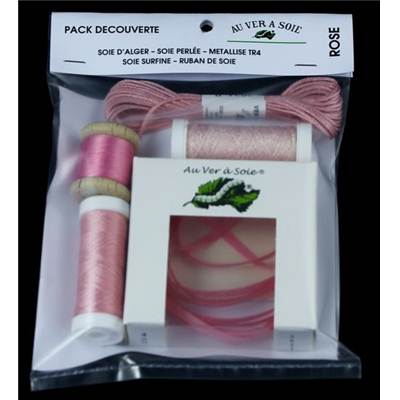 PACK DECOUVERTE SURFINE/RUBAN 4 MM - ROSE