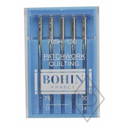 AIGUILLES MACHINE BOHIN TALON PLAT - PATCHWORK AM705 75/90 -ETUI DE 5