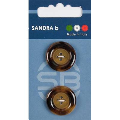 Carte 2 boutons polyester Tartaruga 4 trous - 23 mm - Tortue