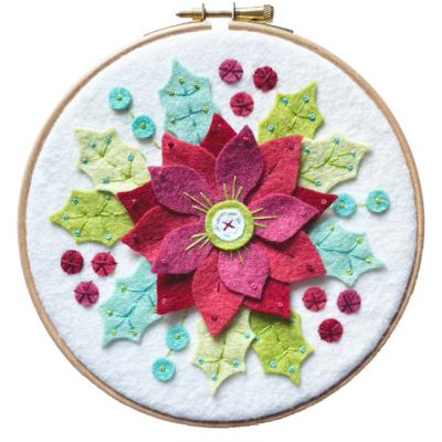 KIT FEUTRINE BOUQUET DE NOEL - AVEC TAMBOUR