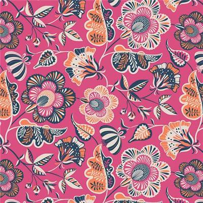 TISSU ANBO - AMSTERDAM 1000-2 HOT PINK - VISCOSE - 145 CM 