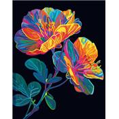 KIT BRODERIE DIAMANT NEON NOIR - FLORAL