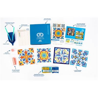 KIT BRODERIE DIAMANT MINI DOTZ - CERAMIQUES DE LISBONNE - PACK DE 4 
